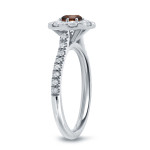Engagement Ring with 1 1/6ct TDW Brown and White Diamond in Yaffie Gold
