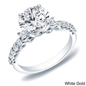 Certified Diamond Engagement Ring with a Traditional Touch - Yaffie Gold 1 2/5ct TDW