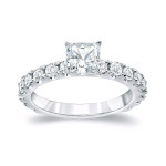 Certified Princess Diamond Engagement Ring - Yaffie Gold, 1 3/4ct TDW