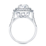 Sparkling Yaffie Gold Harmony Engagement Ring with 1.75ct Round Diamond Halo