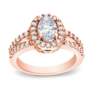 Yaffie Certified Oval Diamond Ring in Shimmering Gold (1.6ct)