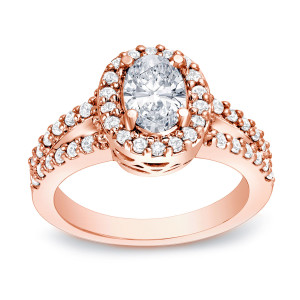 Yaffie Gold Oval Diamond Ring - Elegant and Certified