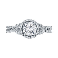Joyful Sparkle: Yaffie’s Gold Halo Diamond Engagement Ring