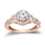 Sparkle in Love with Yaffie Gold Halo Diamond Engagement Ring