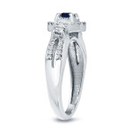 Golden Yaffie: A Brilliant Proposal with 1/10ct Blue Sapphire and 1/4ct TDW Diamond