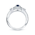 Golden Yaffie: A Brilliant Proposal with 1/10ct Blue Sapphire and 1/4ct TDW Diamond