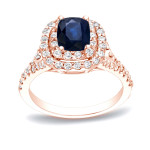 Sapphire & Diamond Engagement Ring - Yaffie Gold