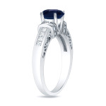 Sapphire and Diamond Engagement Ring - Yaffie Gold