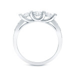 Trellis Trio Diamond Engagement Ring - Yaffie Gold 1/2ct TDW