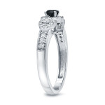 Yaffie ™ Custom-Made Black and White Diamond Engagement Ring with 1/2ct TDW in Gold