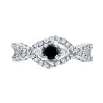 Yaffie ™ Custom-Made Black and White Diamond Engagement Ring with 1/2ct TDW in Gold