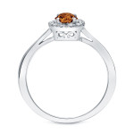 Brown Diamond Halo Engagement Ring by Yaffie Gold, with 1/2ct TDW