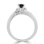 Yaffie™ Exquisite 1/2ct TDW Black Diamond Bypass Engagement Ring in Gold, Uniquely Tailored