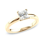 Certified Princess Diamond Solitaire Ring by Yaffie Gold - Shimmering 1/2ct TDW