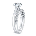 Yaffie Gold Vintage Style Wedding Ring Set with Diamonds