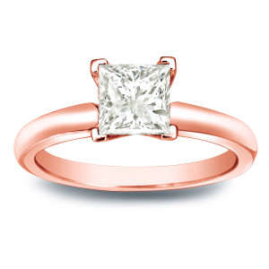 Yaffie V-End Princess-cut Engagement Ring with 1/2ct TDW Diamond