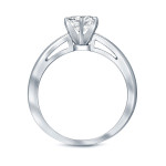 Golden Yaffie: 1/2ct TDW Round-Cut Diamond Solitaire Engagement Ring with 6 Prongs