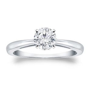 Golden Love: 0.5ct TDW Rounded Diamond Engagement Ring