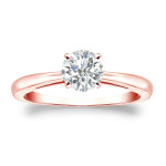 Round-Cut Diamond Solitaire Engagement Ring in Yaffie Gold with 1/2ct TDW