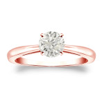 Sparkling Solitaire: Yaffie Gold 0.5ct Round Diamond Engagement Ring