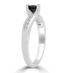 Custom-Crafted by Yaffie™ - Gold Tension Engagement Ring with 1/2ct TDW Black Diamond