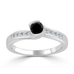 Custom-Crafted by Yaffie™ - Gold Tension Engagement Ring with 1/2ct TDW Black Diamond
