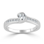 Dazzling Yaffie Gold Engagement Ring with Brilliant 1/2ct TDW Tension-set Diamond