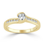 Dazzling Yaffie Gold Engagement Ring with Brilliant 1/2ct TDW Tension-set Diamond