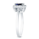 Sophisticated Blue Sapphire and Diamond Ring, featuring 1/3ct Sapphire and 1/5ct TDW Diamonds by Yaffie Gold.