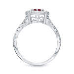Ravishing Yaffie Gold Ruby & Diamond Engagement Ring (0.33ct & 0.75ct TDW)