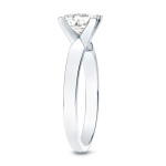 Shimmering Yaffie Gold Princess-cut Diamond Solitaire Engagement Ring with V-End and 1/3ct TDW