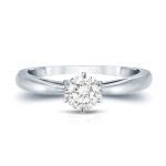 Golden Yaffie: The Perfect 6-Prong Solitaire Engagement Ring with 1/3ct TDW Round-Cut Diamond.