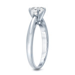 Gold Yaffie Engagement Ring with 1/3ct Round-Cut Diamond in 6-Prong Setting