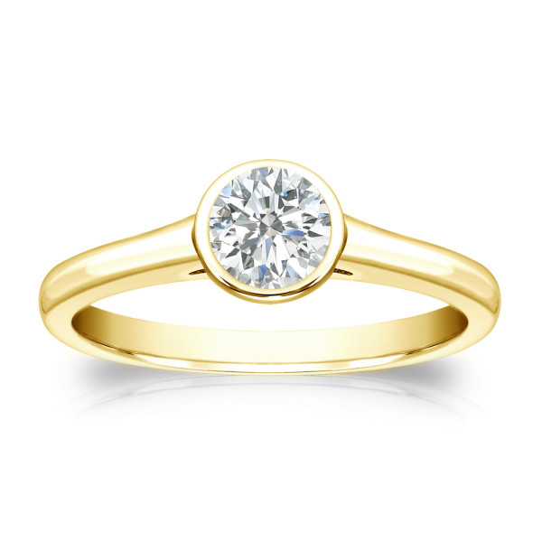 Delicate Life: Yaffie Gold Diamond Solitaire Engagement Ring