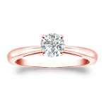 Golden Yaffie: 1/3ct TDW Round-cut Diamond Engagement Ring.