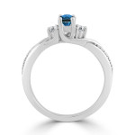 Blue Diamond Engagement Ring with a Twisted Yaffie Gold 1/3ct TDW Sparkle