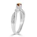 Twisted Brown Diamond Engagement Ring - Yaffie Gold, 1/3ct TDW