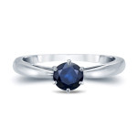 Radiant Romance: Yaffie Gold 1/4ct Blue Sapphire Engagement Ring