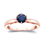 Radiant Romance: Yaffie Gold 1/4ct Blue Sapphire Engagement Ring