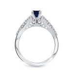 Braided Bridal Set: Yaffie Gold Blue Sapphire & Diamond (1/4 ct each)