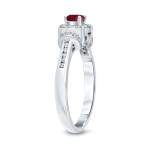Bridal Set: Yaffie Gold with 1/4ct Ruby and 1/4ct TDW Diamonds
