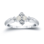 Engage with Elegance: Yaffie Gold 2-Stone Diamond Ring with 1/4ct TDW