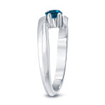 Blue Diamond Delight 1/4ct TDW 2-stone Round-cut Engagement Ring by Yaffie Gold