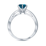Blue Diamond Beauty: Yaffie Gold 1/4ct 6-Prong Solitaire Engagement Ring