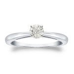 Sparkling Yaffie Gold Diamond Solitaire Engagement Ring with 1/4 ct TDW