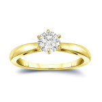 Yaffie Gold Sparkling 1/4ct Diamond Solitaire Engagement Ring