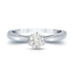 Sparkling Yaffie Gold Diamond Solitaire Engagement Ring