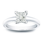 Engagement Ring with Princess-cut Diamond and V-End, Yaffie Gold, 1/4ct TDW