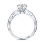 Gold Yaffie 6-Prong Solitaire Engagement Ring with Round-Cut 1/4ct TDW Diamond