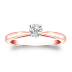 Gold Yaffie 1/4ct TDW Round Diamond Engagement Solitaire Ring